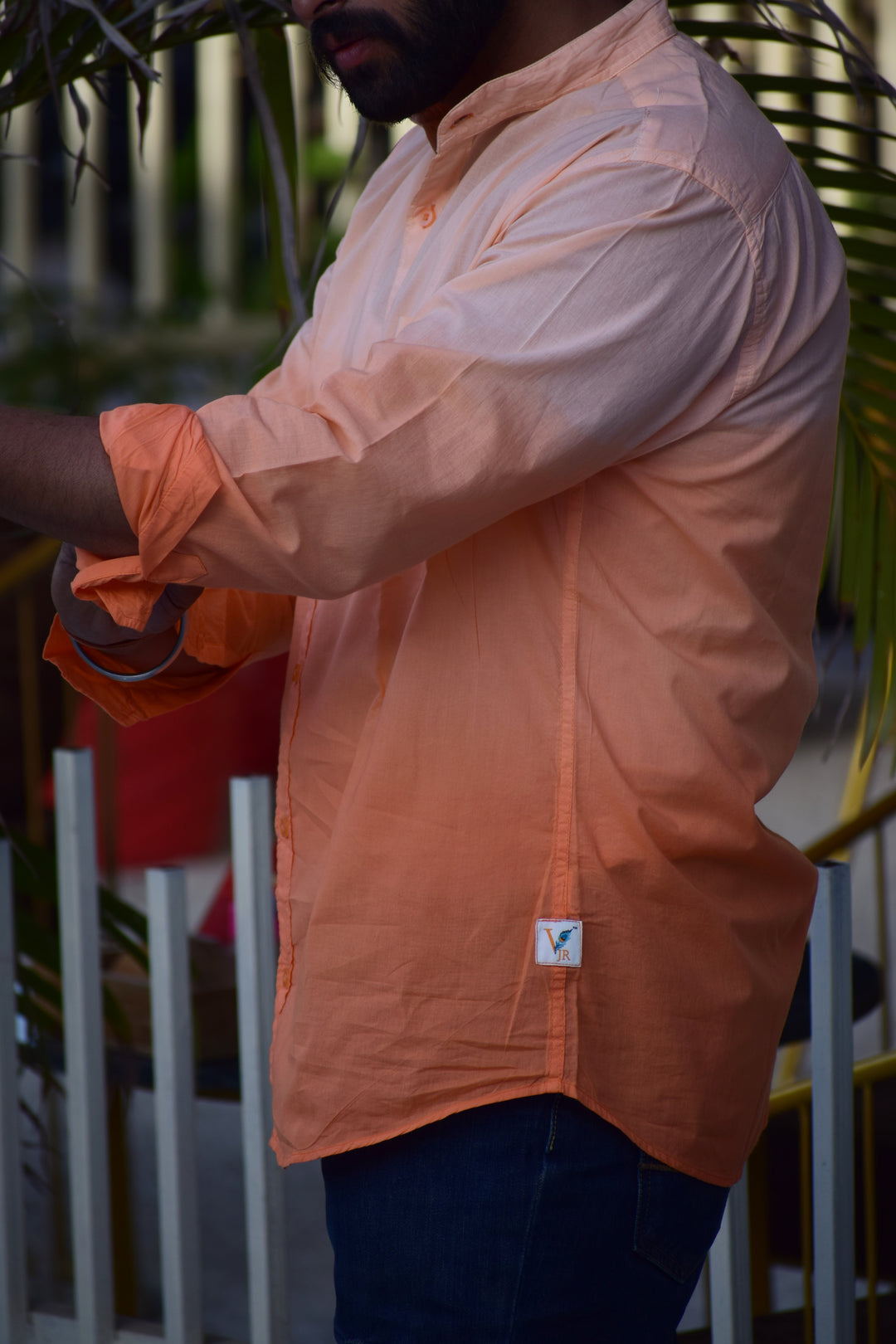 VJR Ombre Orange Color Full Sleeve Shirt