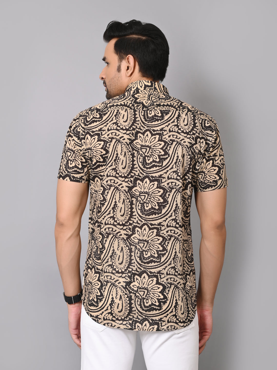 Vintage Paisley Charm Half Sleeves Shirt