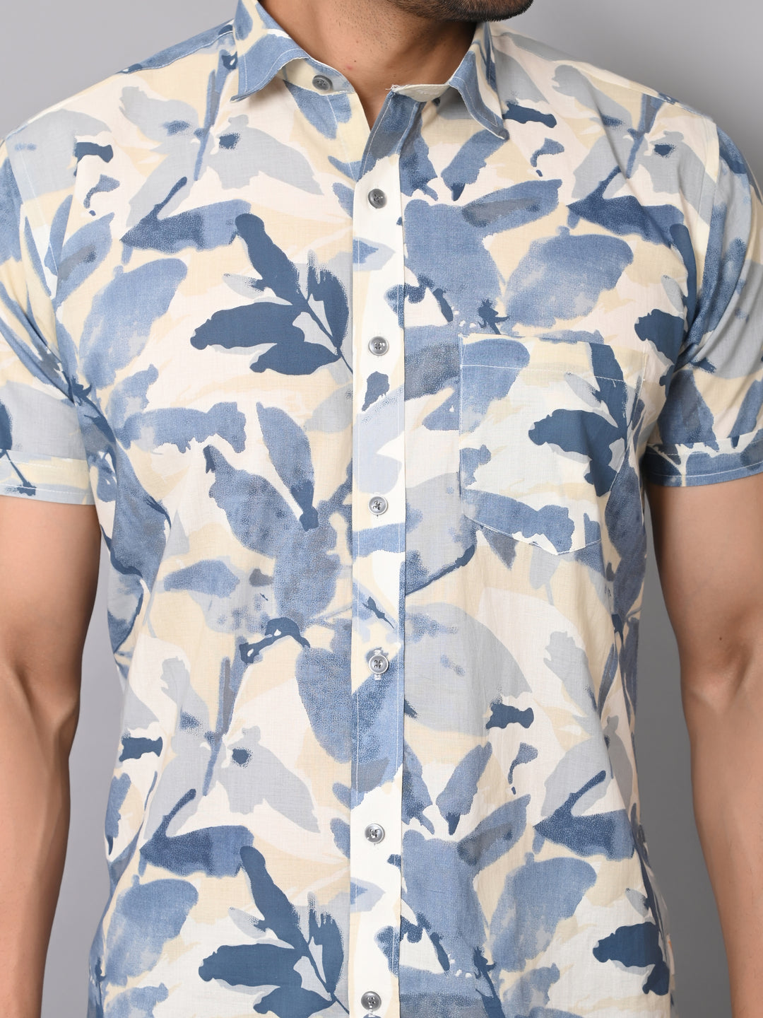 Azure Blosson Casuals Half Sleeve Shirt