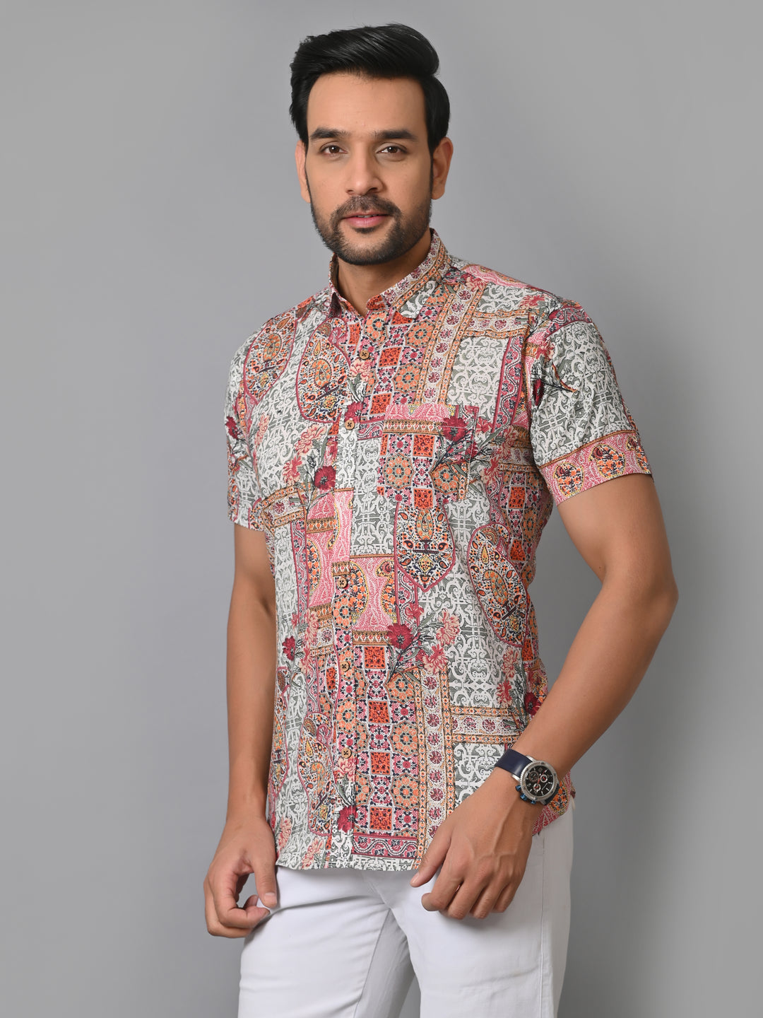 VJR Floral Block Print Shirt