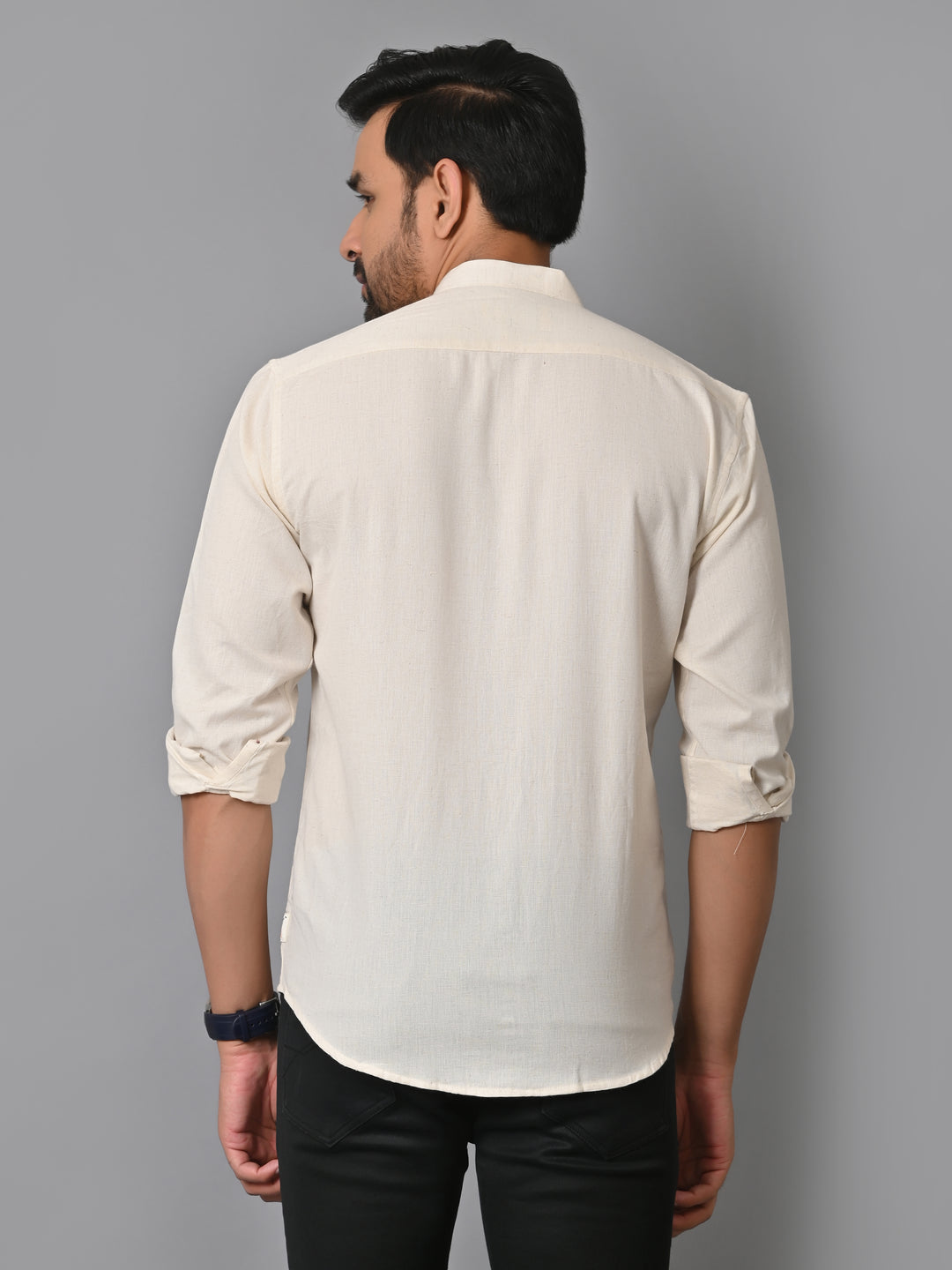 VJR Creamy white Solid Shirt