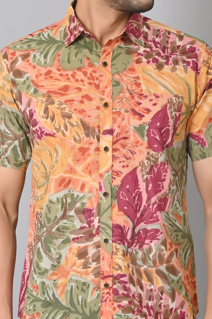 VJR Highest Demanding Colorful Leaf Printed Premium Shirt