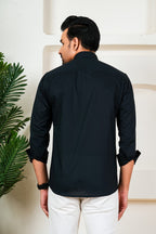 Men’s Premium Solid Black Full Sleeve Shirt