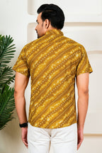 Mustard/Olive Bandhani Shirt