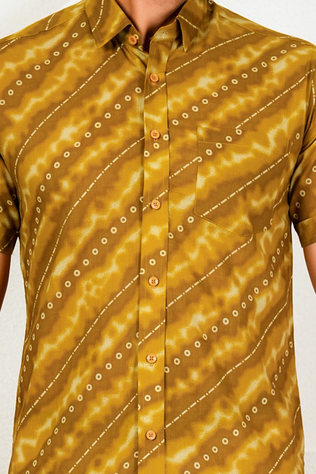 Mustard/Olive Bandhani Shirt