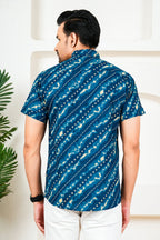 Navy Blue Bandhani Shirt