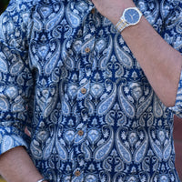 VJR Blue Paisley Full Sleeves Shirt