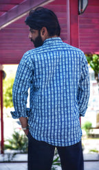 VJR Katha Nautical Chevron Patterned Full Sleeves Shirt