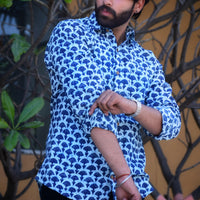 VJR Katha Floral Patterned Full Sleeves Shirt