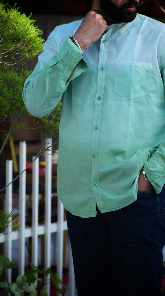 VJR Ombre Green Color Full Sleeve Shirt