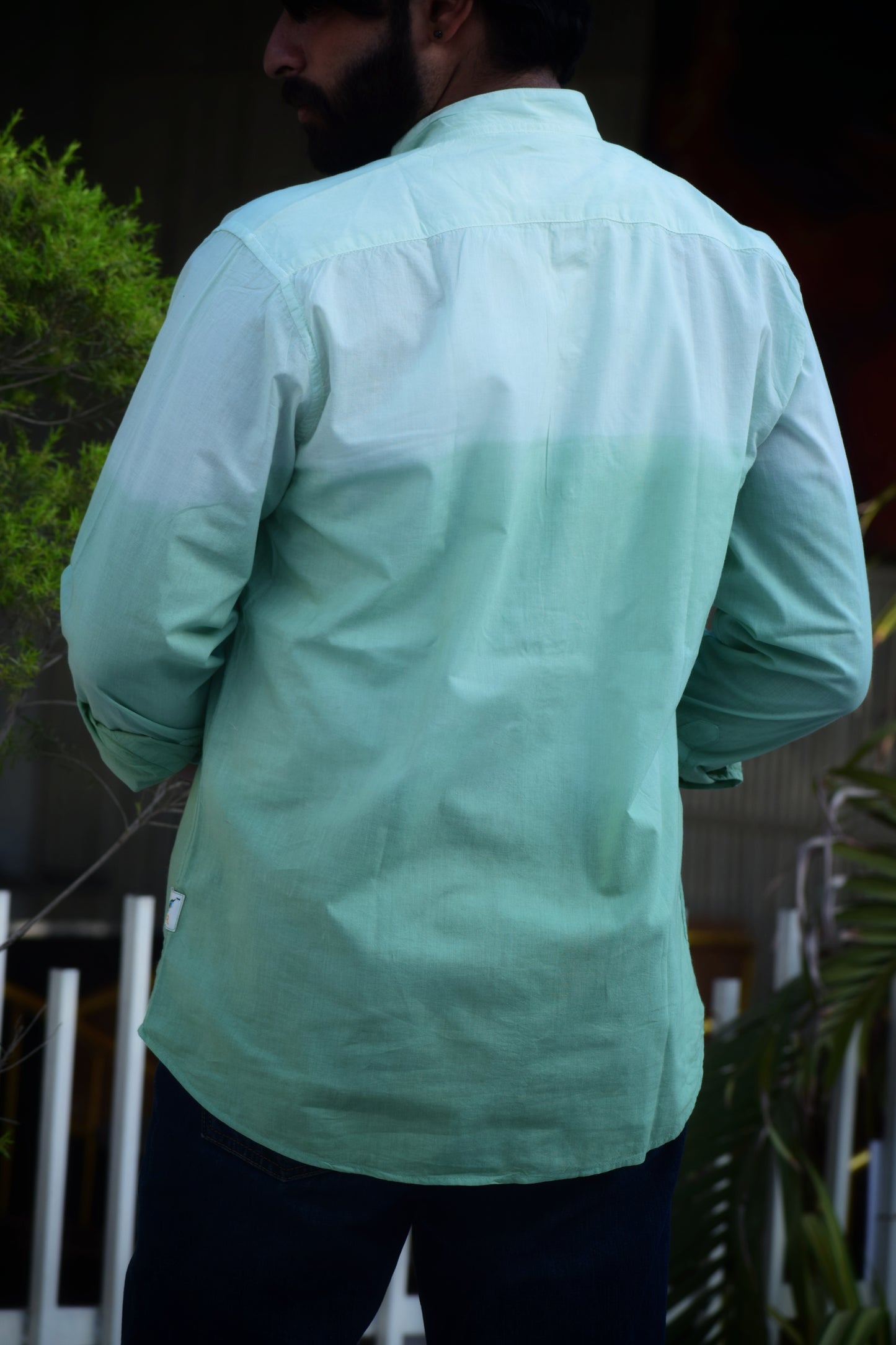 VJR Ombre Green Color Full Sleeve Shirt