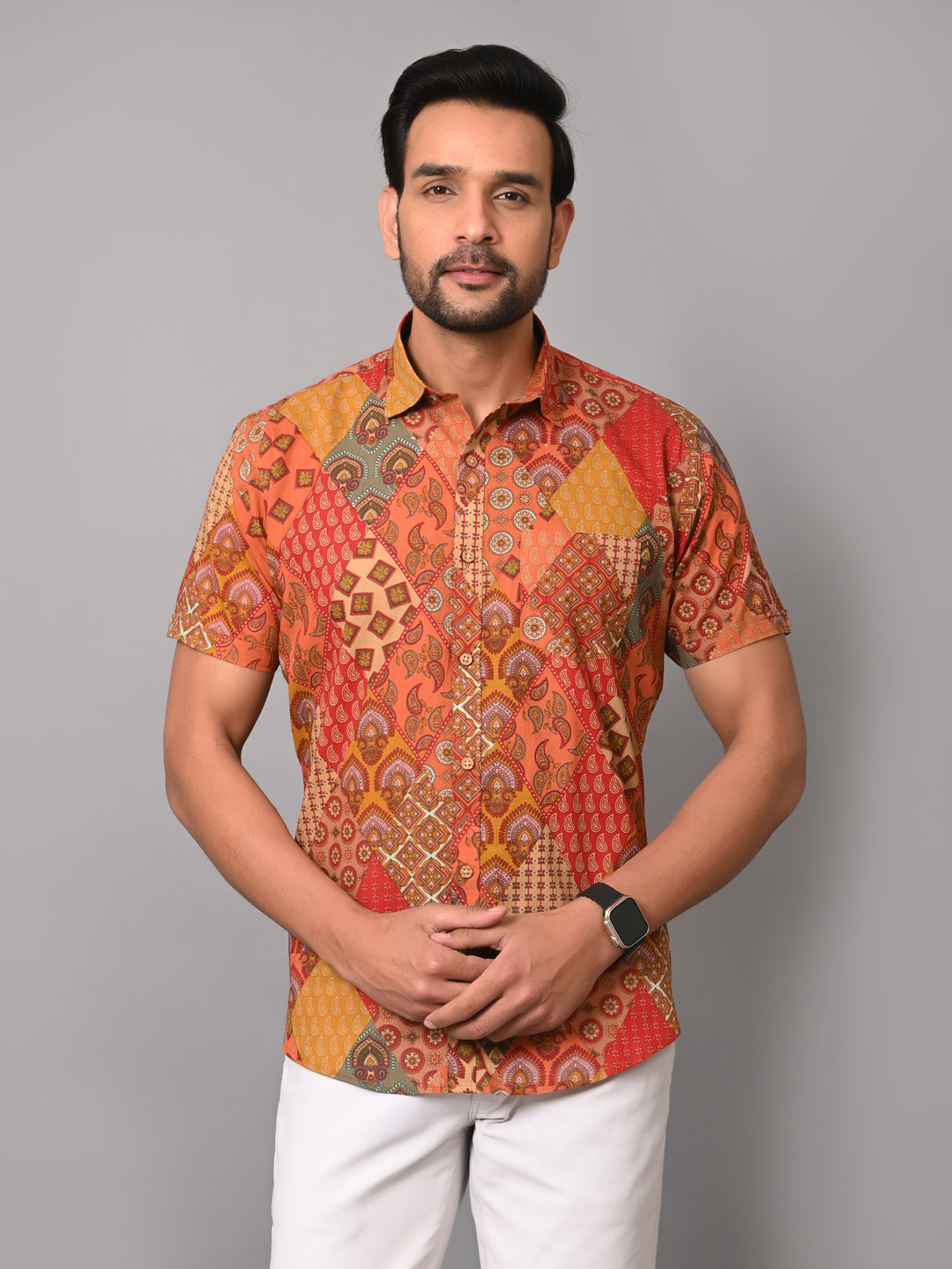 VJR Premium Multi Block Print Half Sleeves