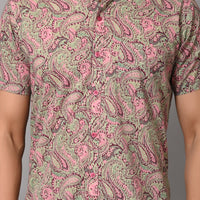 VJR Pink Paisely Print Premium Half Sleeves