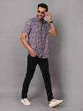 VJR Violet Paisley Print Half Sleeves