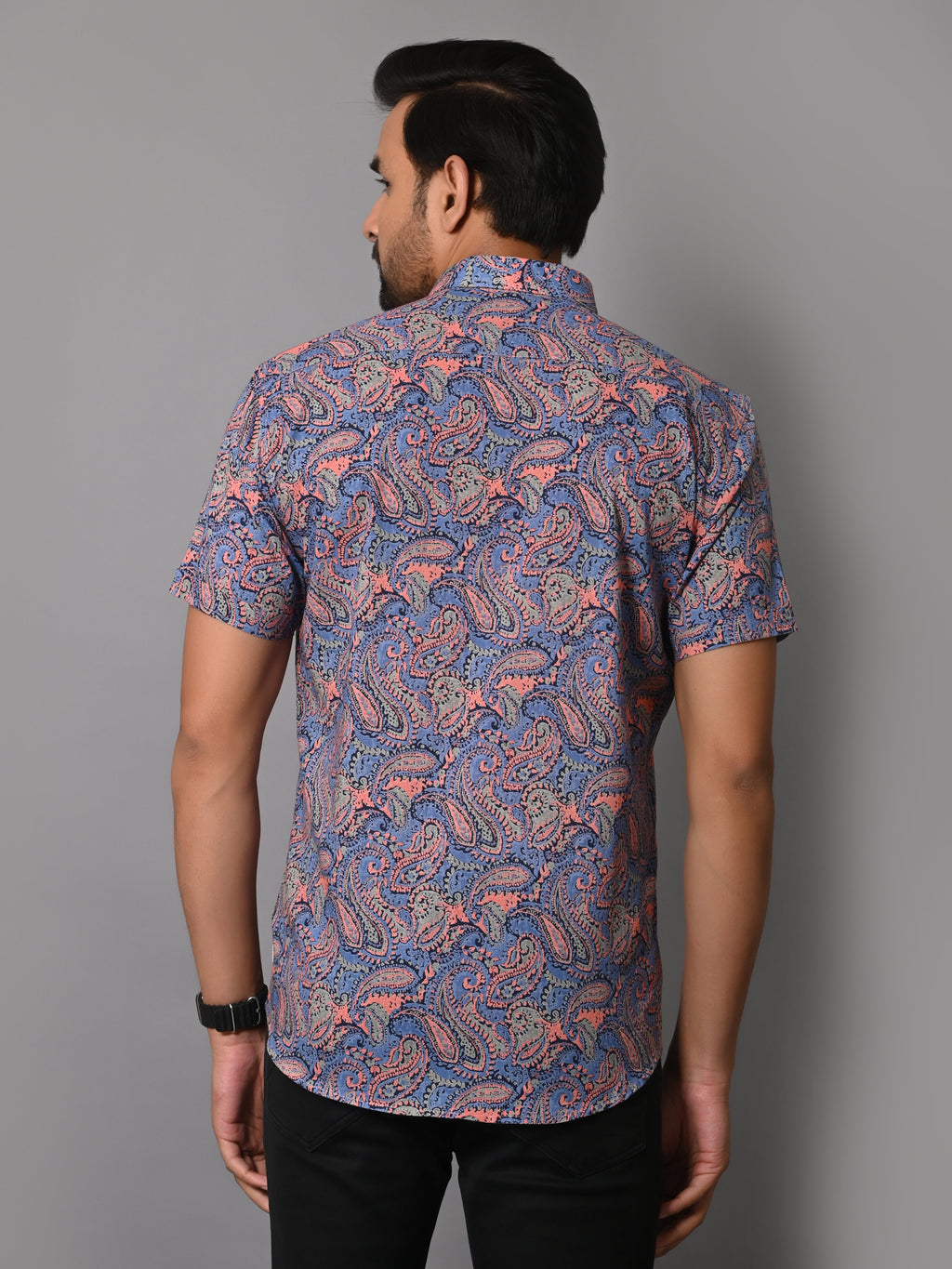 VJR Violet Paisley Print Half Sleeves
