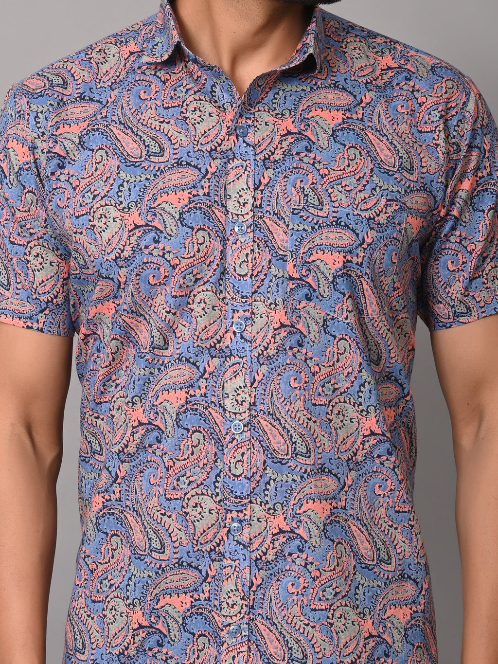 VJR Violet Paisley Print Half Sleeves