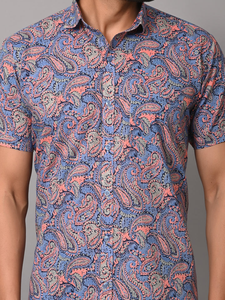 VJR Violet Paisley Print Half Sleeves