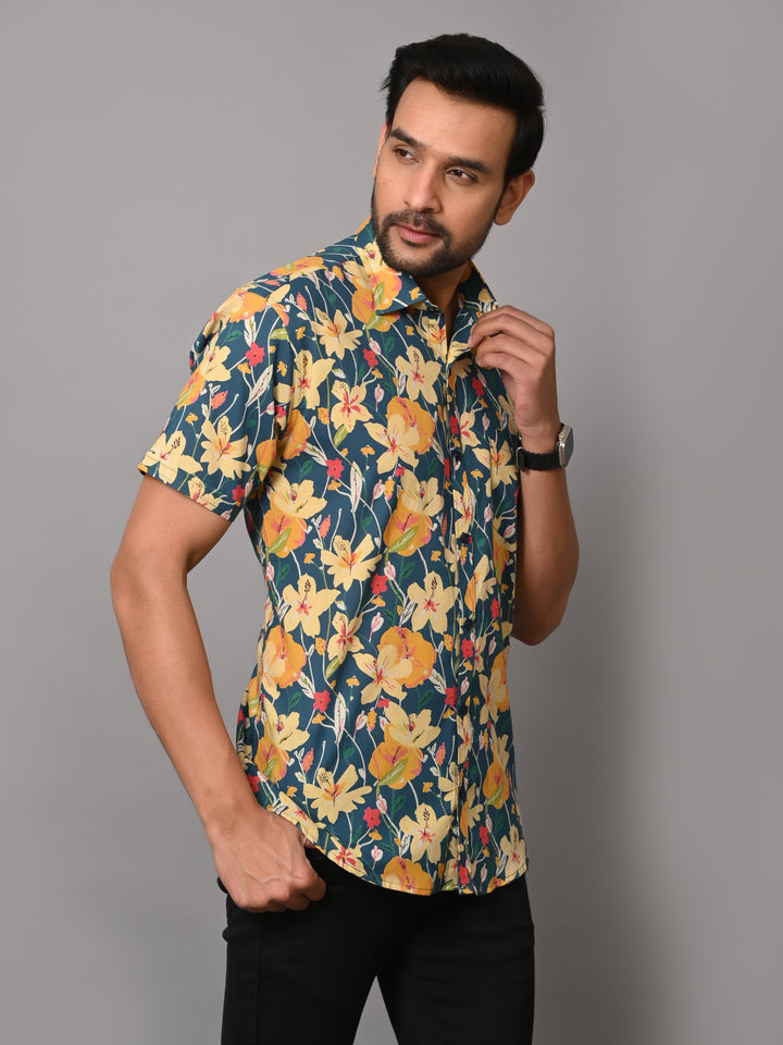 Multi Floral Ultra Luxury Premium Half Sleeve