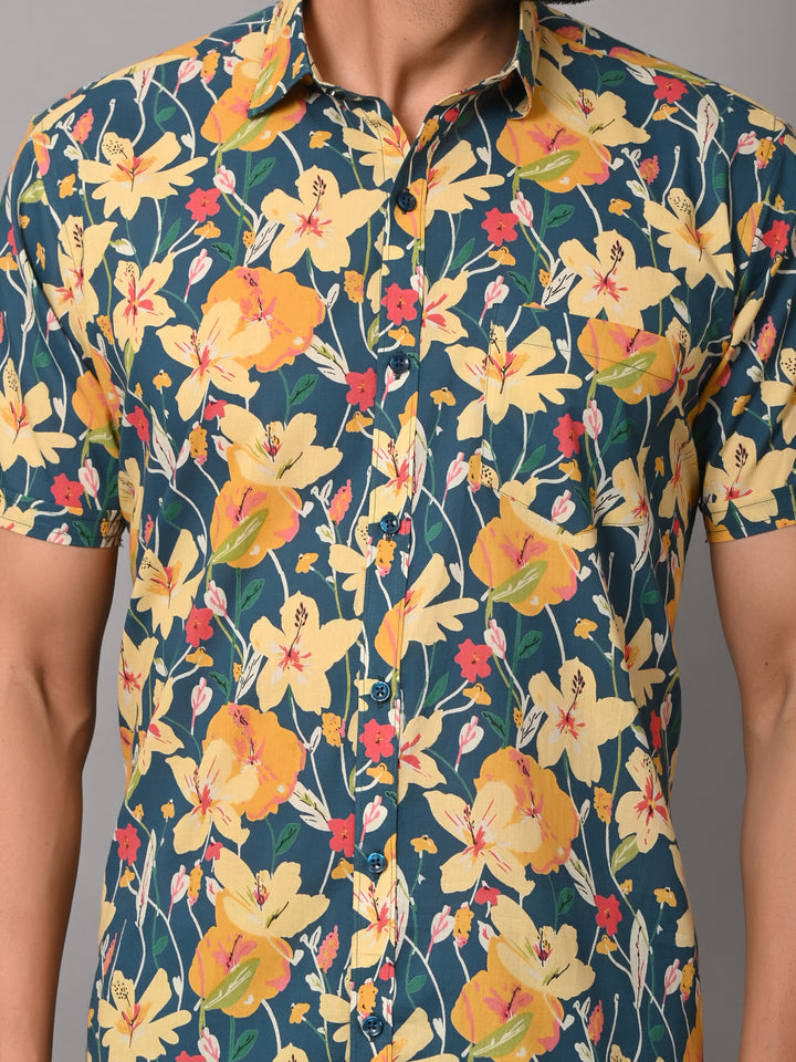 Multi Floral Ultra Luxury Premium Half Sleeve