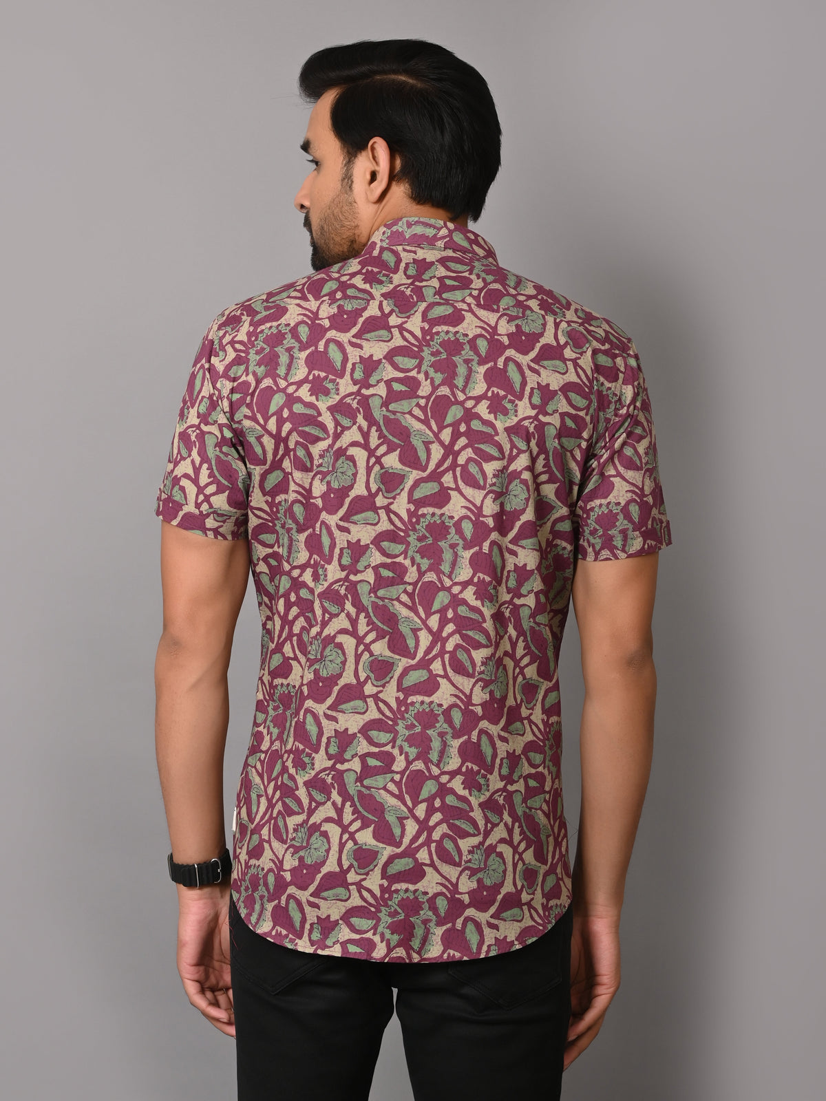 VJR Floral Block Print Premium Half Sleeves