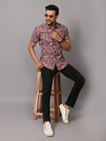VJR Floral Block Print Premium Half Sleeves