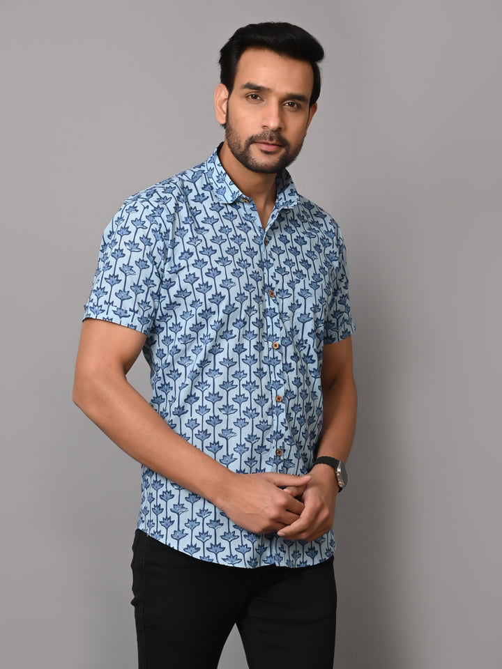 VJR Katha Stripe Floral Half Sleeves