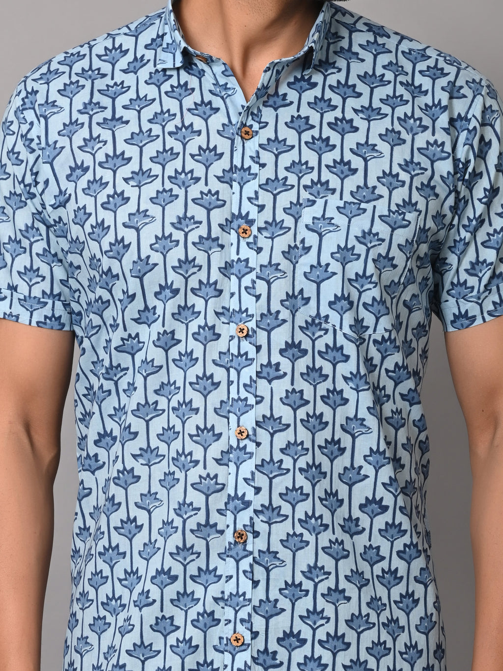 VJR Katha Stripe Floral Half Sleeves