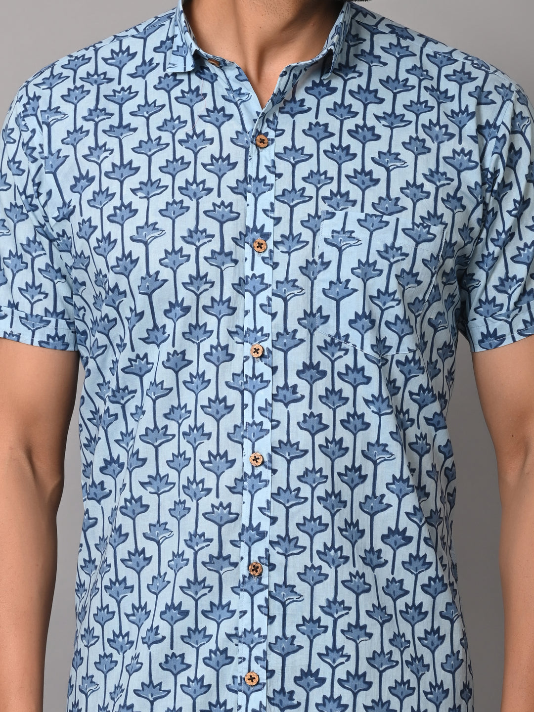 VJR Katha Stripe Floral Half Sleeves