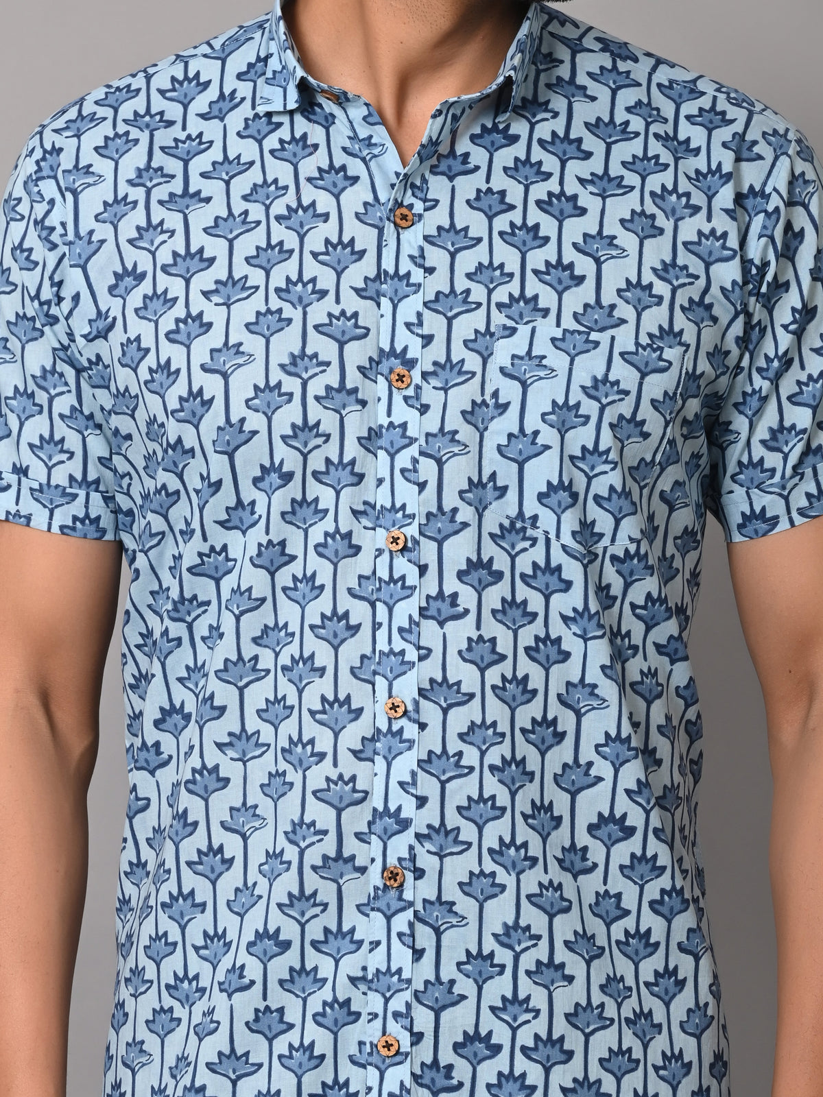 VJR Katha Stripe Floral Half Sleeves