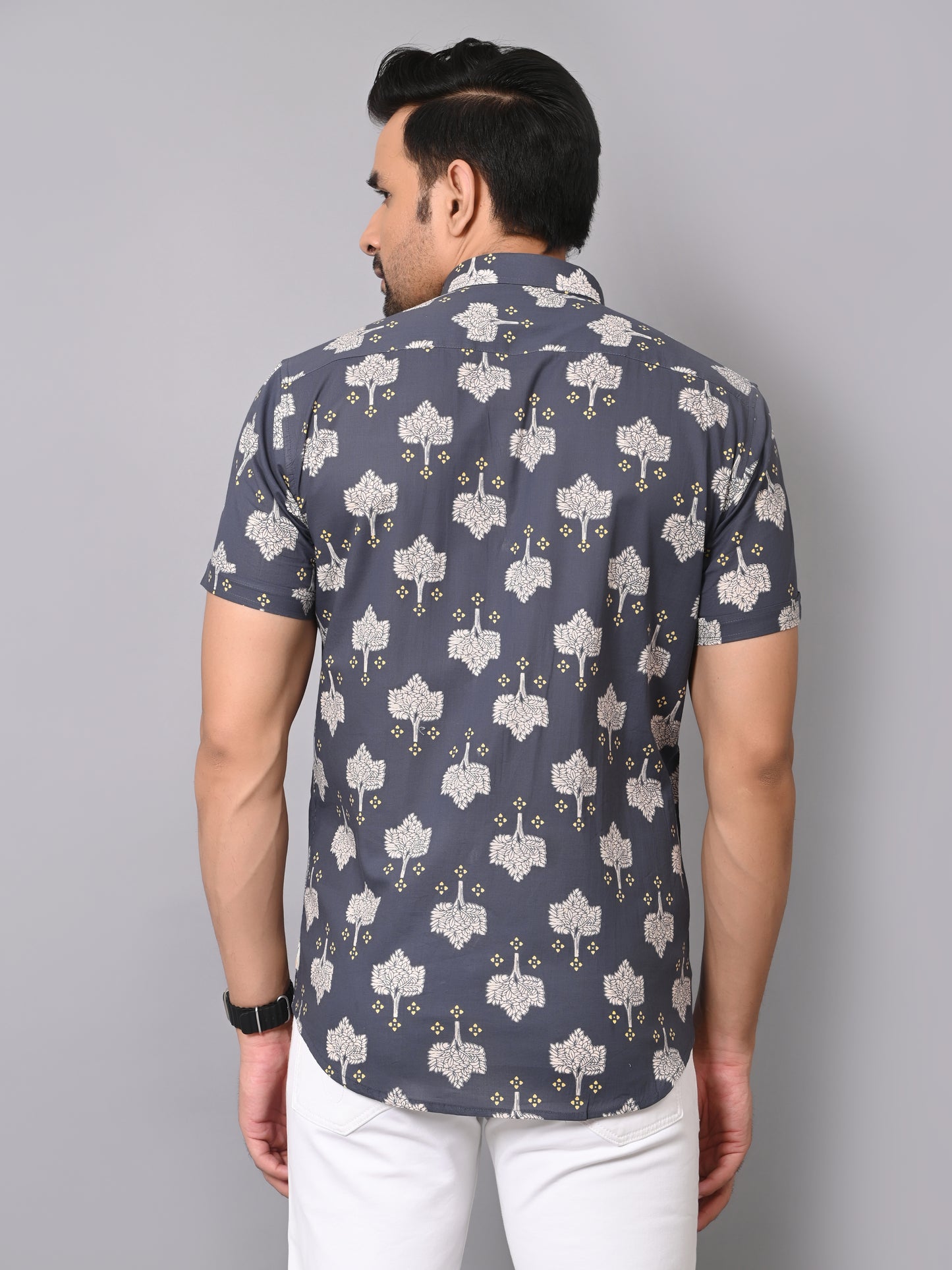 Luxe Leafage Half Sleeve Shirt