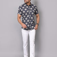 Luxe Leafage Half Sleeve Shirt