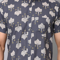 Luxe Leafage Half Sleeve Shirt