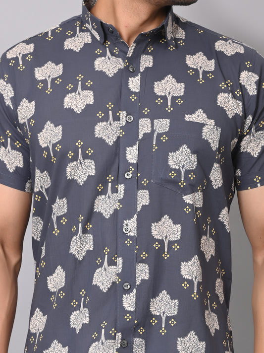 Luxe Leafage Half Sleeve Shirt