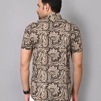 Vintage Paisley Charm Half Sleeves Shirt