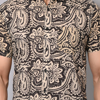 Vintage Paisley Charm Half Sleeves Shirt