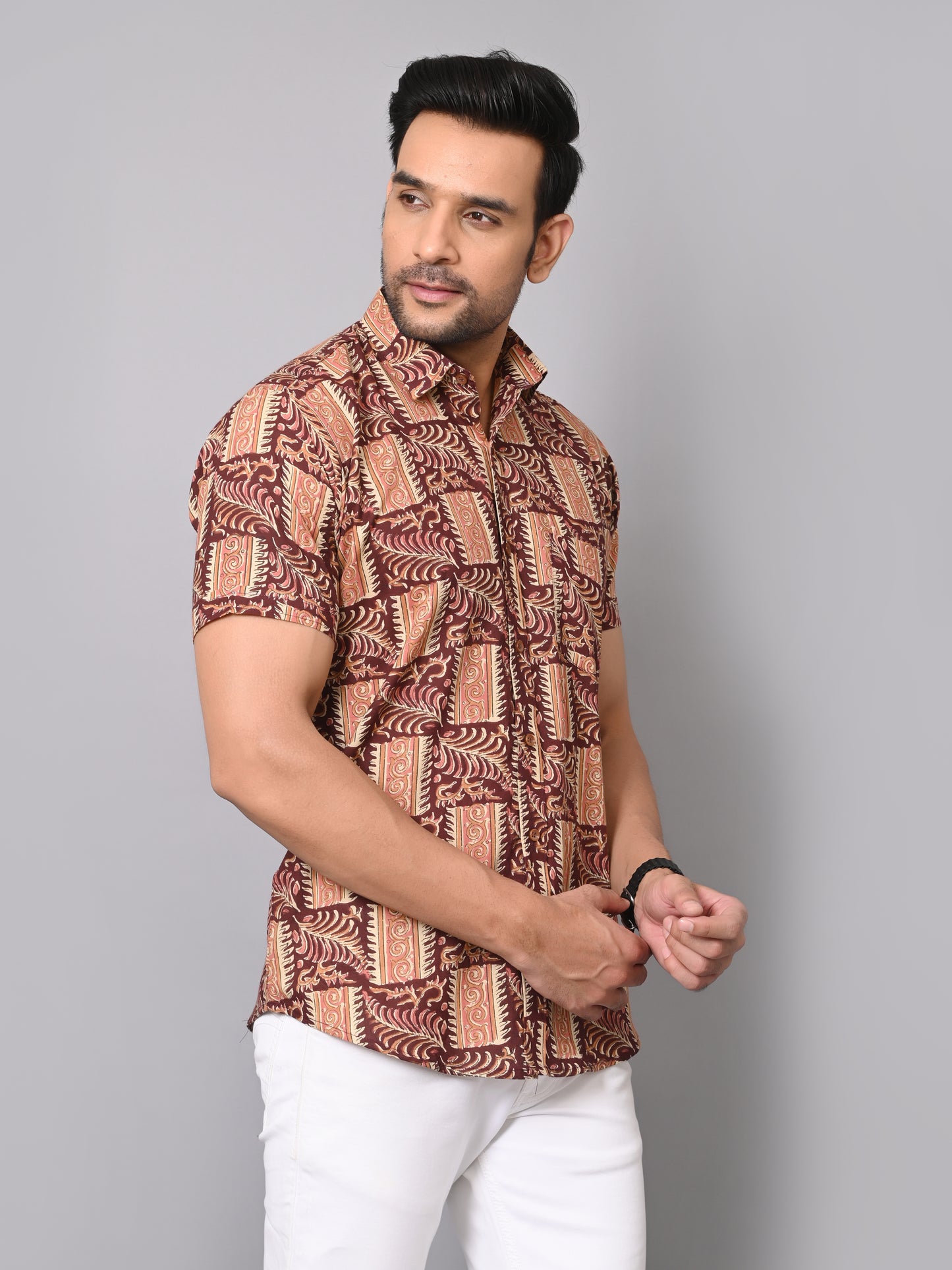 Ethnic Intricacy Half Sleeve Shirt