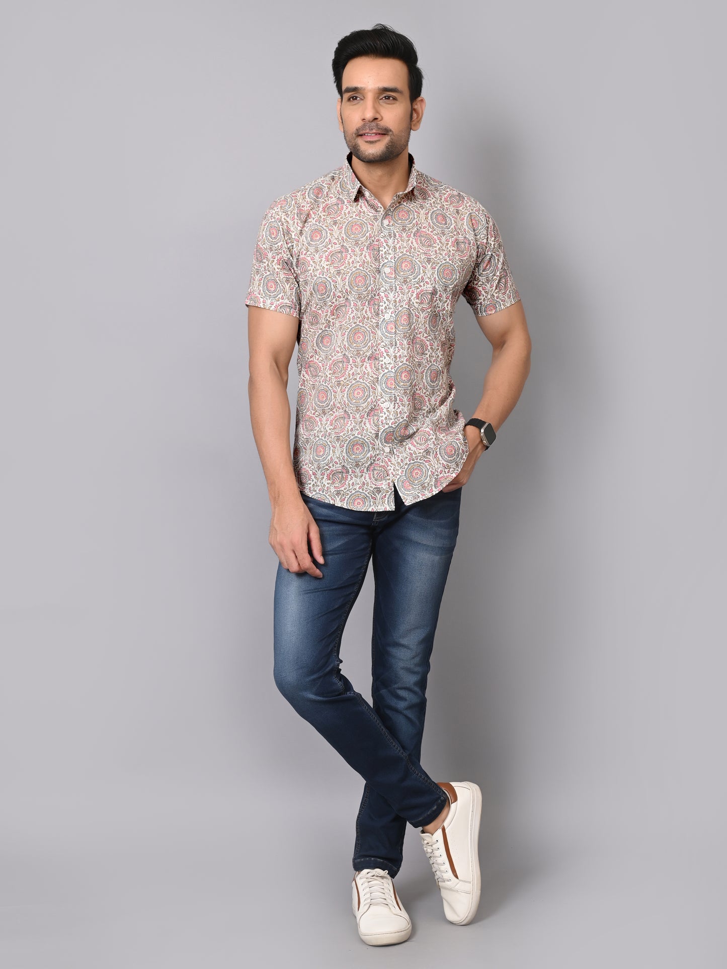 Heritage Floral Charm Half Sleeve Shirt