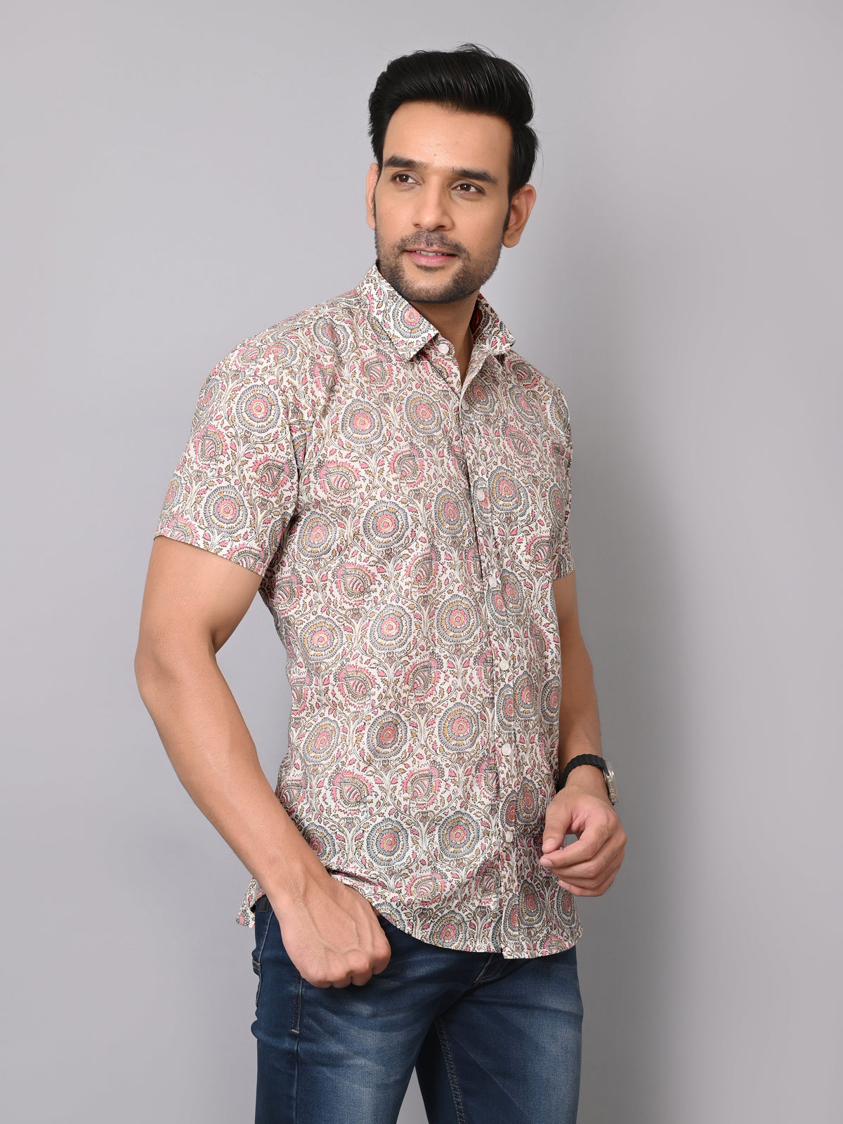 Heritage Floral Charm Half Sleeve Shirt