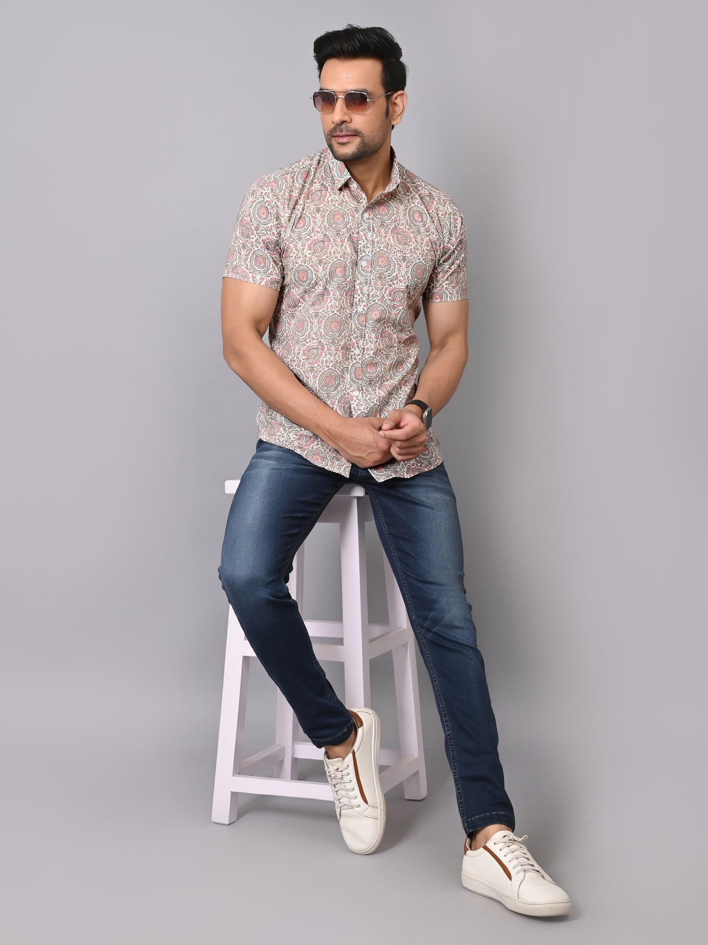 Heritage Floral Charm Half Sleeve Shirt