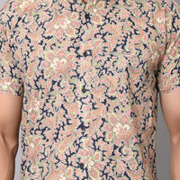 Midnight Blossom Half Sleeve Shirt