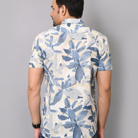 Azure Blosson Casuals Half Sleeve Shirt