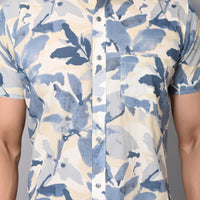 Azure Blosson Casuals Half Sleeve Shirt