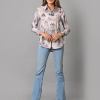 VJR Women Silhouette Grove Printed Shirt