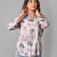 VJR Women Silhouette Grove Printed Shirt