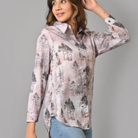 VJR Women Silhouette Grove Printed Shirt