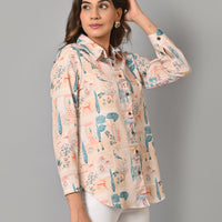 VJR Women Safari Elegance Printed Shirt