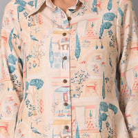 VJR Women Safari Elegance Printed Shirt