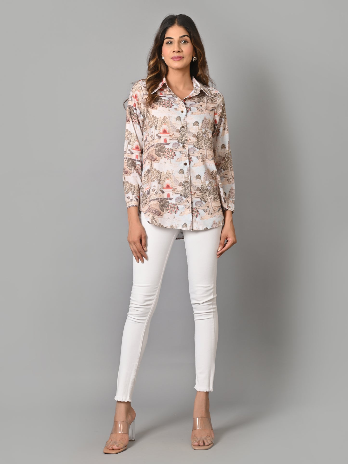 VJR Women Toile De Jouy Design Print Shirt