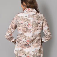 VJR Women Toile De Jouy Design Print Shirt