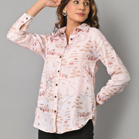 VJR Women Cityscape Style Printed Shirt